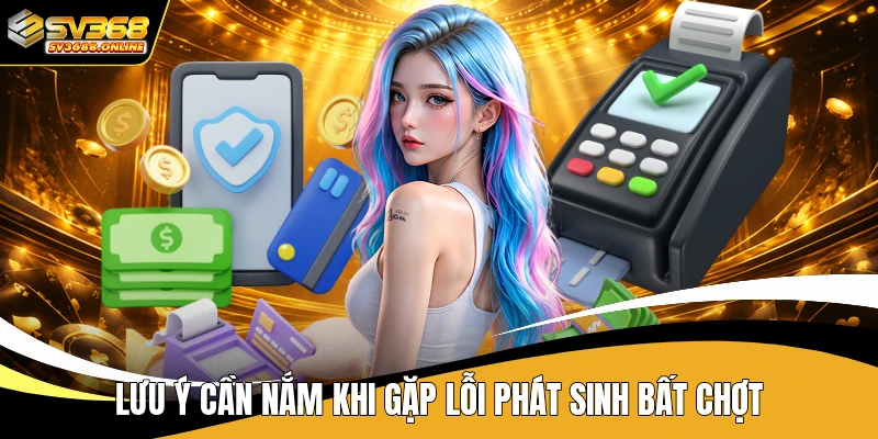Lưu ý cần nắm khi gặp lỗi phát sinh bất chợt