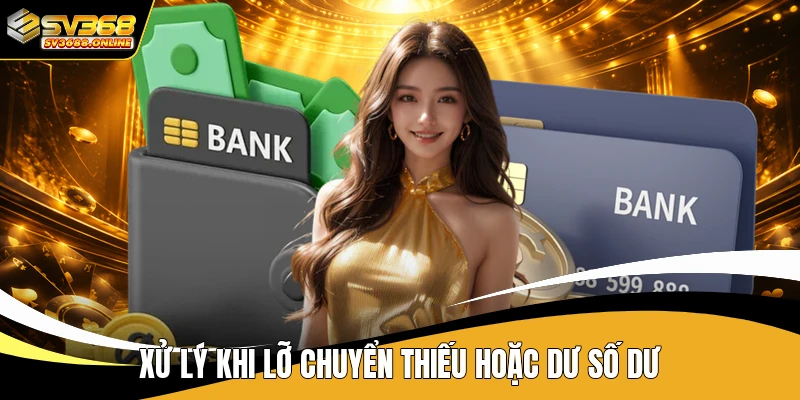 Xử lý khi lỡ chuyển thiếu hoặc dư số dư